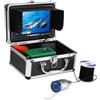 TRPLFGHZ Fotocamera da pesca, Telecamera subacquea for la pesca Winter Fish Fidner da 7 pollici 1000 TVL IP68 impermeabile 15M 30M 50M for su ghiaccio/mare/fiume(10M Cable)