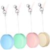 Kisangel Detergente per Schermi Macaron 4 Pezzi con Doppia Microfibra e Spugna, Pulitore Compatto con Cordino Portachiavi per Smartphone, Tablet e Obiettivi, Strumento Colore Casuale