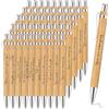 LATERN 30 Pezzi Penna a Sfera Ispiratrice, 14CM Penna con Citazioni Motivazionali in Bambù Penna Stilo Retrattile con Inchiostro Nero per Capi Ufficio Scrivania Forniture Regali (10 Stili Positivi)