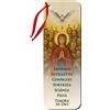 F.LLI BONELLA Fratelli Bonella | Segnalibro Religioso raffigurante la Discesa dello Spirito Santo su Maria, usato anche come Chiudi Pacco con cordino rosso, formato 6x15 cm | Made in Italy