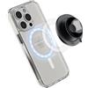 Kiwifotos Custodia magnetica in silicone con ventosa per iPhone 16 15 14 13 12 Mag Safe e tutti i telefoni, supporto per telefono a mani libere a lunga durata per specchio, vetro, bagno, palestra, video TikTok