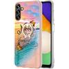 SEHEYA per Samsung Galaxy S21 Plus / S21+ Cover con Anello Morbido TPU Silicone Case Motivo Marmo Glitter Custodia Protettiva con Supporto Telefono Cellulari Rotazione 360° Gradi, Tramonto Farfalla