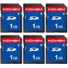 READYXIO INDMEM Scheda SD da 1 GB, 6 confezioni Classe 4 1GB Scheda di Memoria Flash MLC Standard Secure Digital Card Camera Card