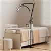 Andoer Lampada per ciglia a mezzaluna, 3200-5600 K, dimmabile, pavimento con supporto luminoso e telefonico, telecomando per trucco, estensioni ciglia, fotografia