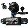 Rimoody 4 Canali 360° Dashcam Auto, 4 Telecamera HD 1080P Anteriore e Posteriore Sinistra Destra, 3.16 Pollici Schermo IPS Dash Cam con Visione Notturna 8 IR/Loop Video/24H Parcheggio Monitor