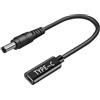 Artilits 5,5 x 2,1 mm USB C maschio a femmina, 5 V 12 V 20 V adattatore USB C DC 5,5 x 2,1 mm realizzato per power bank, lampada da scrivania LED, piccolo ventilatore, Starlink Mini, pieghevole solare