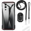 ESACMOT ESCAMOT [4 in 1] Custodia Compatibile con Doogee Blade 10 Power con Lanyard, Cinturino da Polso e Anello, Cover Anti-Caduta Kit da Viaggio Sicuro (set nero)