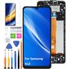 HLYGZX Display di ricambio per Samsung Galaxy A12 LCD, A125F A125M A125U A125N A125W LCD Display Touch Digitizer Assembly Kit parti di riparazione (nero con cornice)
