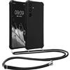 kwmobile Custodia Compatibile con Samsung Galaxy A35 Cover - Back Case in Silicone TPU - Protezione Smartphone con Cordino - nero