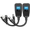 Qsvbeeqj Video balun passivo funzionale e ricetrasmettitore di potere per le telecamere di sicurezza con Cat5e/Cat6 alle interfacce BNC