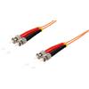 1aTTack.de 1x 1m OM2 LWL DX DUPLEX cavo patch ST/UPC - ST/UPC MM MULTIMODALE - 50/125 µm LSZH arancione
