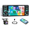 Roinvou Autoradio 1 DIN con Carplay Android Auto Wireless e Schermo 5.1, Autoradio 1 DIN con FM Bluetooth, GPS/Navigazione, EQ, UI, Mirror Link USB/Type-C, Telecamera Posteriore e Comandi al Volante
