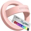 ENCASED │ Supporto magnetico per telefono con sottile anello in silicone compatibile con iPhone (Rosa Chiaro)