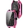 KUTEWEU Compatibile con Huami Amazfit GTS4 Custodia con Pellicola Protettiva,Involucro di Ricambio,Morbide TPU Protettivo Case Skins Copertura Cover per Amazfit GTS4 Accessori (2 Pezzi Rosa)