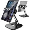 AboveTEK Supporto per Tablet Elegante Supporto per iPad in Alluminio - Supporto da Tavolo Pieghevole e Girevole a 360° - Ideale per Cucina Comodino Ufficio POS Showroom Reception (4-11 Pollici)