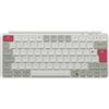 Keychron B1 Pro - Tastiera senza fili, tastiera francese AZERTY Layout, ricevitore 2.4 GHz/Bluetooth/cablato, tastiera personalizzata programmabile, extra fine, compatibile con Mac e Windows, rosso