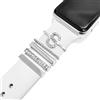 LEIXIUER Ciondoli accessori per anelli decorativi in acciaio inossidabile compatibili con cinturini in silicone Apple Watch Ciondoli per cinturino Galaxy Watch Fit per tutti i cinturini Letter S
