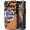 TENDLIN Cover Magnetica per iPhone 15 Plus Compatibile con MagSafe Custodia in Legno e Pelle Compatibile con iPhone 15 Plus (Legno & Pelle)