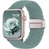 Yoohoo Cinturini Compatibile con Apple Watch 49mm 46mm 45mm 44mm 42mm 41mm 40mm 38mm, Magnetico Nylon Solo Loop per iWatch 11 10 9 8 7 6 5 4 3 2 1 Ultra SE 3 2 1, Cinturino Intrecciato Elastico
