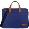 Hixingo Borsa per Laptop 14/15.6 Pollici, Impermeabile Oxford Borsa PC Portatili Borsa Notbook Modo Borsa a Tracolla con Cinghia per Trolley Multifunzionale Borsa Messenger (14 pollici,blu navy)