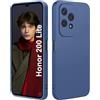 ISOI - Cover per Honor 200 Lite, Custodia Morbida in Silicone Liquido, Protezione Completa Antiurto Ultra Sottile per il Corpo - Blu