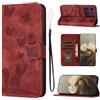 LSPCASA Custodia con Motorola Edge 60 Pro 6.7 pollice Premium Pelle PU Flip Protettiva Cover Con Slot Per Schede e Funzione Supporto Custodia Cover Portafoglio con Motorola Edge 60 Pro Rosso