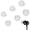 HYSHIKRA Cuscinetti auricolari di ricambio, compatibili con cuffie Bluetooth e cablate intrauricolari che hanno un diametro interno foro di 3,8-6 mm, 3 misure (S/M/L) (Bianco, 2 paia)