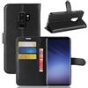 COPHONE® Custodia per Samsung Galaxy S9 PLUS, Custodia in Pelle compatibili Galaxy S9 PLUS nero. Cover a libro per Galaxy S9 PLUS magnetica portafoglio