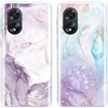 SEHEYA 2 Pezzi Custodia per OPPO A18/ OPPO A38 Cover Aesthetic Disegni Fantasia Silicone Bumper Case Ultra Sottile TPU Morbido Antiurto Protettiva Custodie, Marmo Rosa Viola