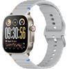 GIOPUEY Cinturini Compatibile con Realme Watch 5, Morbido Silicone Cinturino [Resistente all'Usura] [Traspirante] - Grey