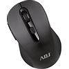 adj MW136 6D Pure Evo Mouse Wireless 3600 DPI, Mouse Senza Fili 2.4G con Ricevitore Incluso, 5 Tasti con scroll, Per Notebook, PC, Laptop, Computer, Nero