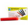 Plus Office - Pennarelli per lavagna bianca con inchiostro liquido ricaricabile, punta da 2 mm, ideale per scrivere su vetro, lavagna bianca e altre superfici lisce, inchiostro cancellabile (rosso,