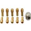OZXJW Mini Trapano Pinza Mandrino M7 M8 Albero Mulino Elettrico Dado Tappo A Vite Mandrini In Ottone Argento for Accessorio Utensile Rotante(M7x0.75-1pcs)