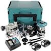 Makita DRT 50 RMJ x2 18 V batteria agli ioni di litio motore brushless multifunzione fresa, in Makpac con fresatura moduli + 2 X 4,0 batteria + caricatore