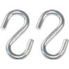 Amig - Confezione da 12 Ganci Aperti Tipo S Mod.30165 | Per Appendere Utensili o Utensili da Cucina e Bricolage | Per Collegare Corde, Catene o Nastri | In Acciaio Zincato | Ø2,5 x 27 mm | Argento