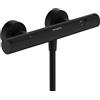 hansgrohe Ecostat Element - Miscelatore termostatico per doccia esterno con EcoStop+, con blocco di sicurezza (SafetyStop) a 40° C, Termostato per doccia, 1 utenza, nero opaco, 13346670