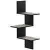 Furinno Rossi Libreria Bassa, Legno, Grigio/Nero (French Oak Grey/Nero), 3 livelli rettangolari