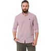 Cipo & Baxx Camicia da uomo a righe manica lunga CH194 lino cotone, bordeaux, L