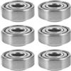 DIYEAH Set 6 Pezzi Cuscinetti per Ruote Frontali Carrozzina in Acciaio Argento, Sostituzione Facile e Funzionamento Fluido per Utilizzo in Case di Riposo e Abitazioni