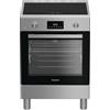 Hotpoint Ariston H6I8LMSAX - Cucina a libera installazione 60x60 cm con forno multifunzione ventilato da 72L, piano a induzione, classe A, Diamond Clean, Air Fry, Active Multiflow - Acciaio Inox