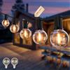 Pogestrand Luci Da Esterno Giardino G40 30M Festoon Lights Alimentazione LED 24V Con 50 Lampadine Infrangibili Impermeabile Per Patio Giardino Balcone Gazebo Pergola Portico
