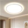 OTREN Plafoniera LED Soffitto, Lampadario Bagno Moderna per Camera da Letto, Cucina, Soggiorno, Ufficio, Balcone, 4000K Bianco Naturale, Ø30CM