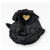 Monello Urna per cani Chihuahua in ali d'angelo, per la casa, con incisione personalizzata, fino a circa 5 kg di peso animale (nero)