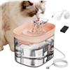 Generisch Fontana per gatti | 1,8 l trasparente per gattini, per cuccioli per la casa - per genitori animali, casa, camera da , soggiorno, rifugi, routine giornaliera, visite veterinarie