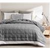 R.SHARE Copriletto Matrimoniale Estiva, Trapunta Matrimoniale Primaverile 300×270 cm Grigio, Trapuntino Leggero Coperta Divano Letto Multiuso Mezza stagione, Microfibra Morbido Confortevole OEKO