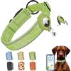 AgoumLux Collare Cane per Apple Airtag Regolabile Riflettente Nylon Morbido e Neoprene con Custodia Air Tag per Cani di Piccola Media Grande Taglia