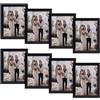 Anhow Set di 8 Cornici 9x13 cm (3,5 x 5 Pollici), Cornice Foto 9x13 cm Cornici Portafoto per la Decorazione - Nero / 8 Pezzi