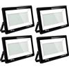 Blivrig 4PCS 500W Faretto LED da esterno Bianco Caldo 3000K, 50000LM Faro LED Parete, Impermeabile IP66 Fari LED Luce Bianca Calda Proiettore per Cortile Cantiere Giardino