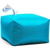 SXBCyan Pouf Poggiapiedi Impermeabile (Senza Imbottitura) pour Esterni, Interni, Giardino, Campeggio, Spiaggia, Rettangolare Poltrona A Sacco, Sgabello Angolare(Lake Blue,30x30x20cm-cover)