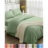 Utopia Bedding Set Copripiumino da 4 Pezzi - Copripiumino 200x200cm, Lenzuolo con Angoli 135x190cm, Federe 50x75cm - (Saggio, Matrimoniale)